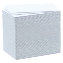 Evolis ID-kort til Badgy - 100 stk. Blank Hvid i PVC - 85,6x54mm - 0,76mm