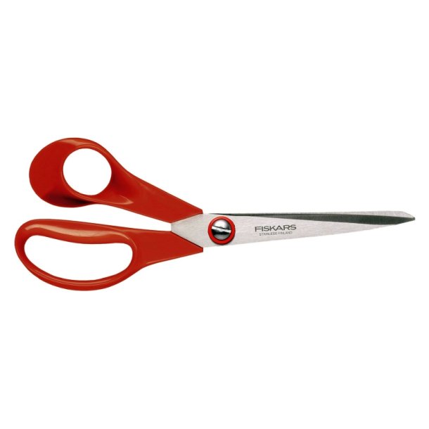 Fiskars saks - universal - rd - venstrehnds saks - 21cm