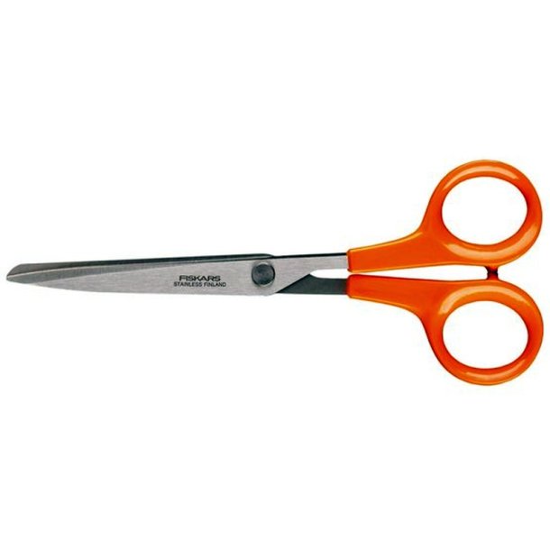 Fiskars saks - papir - orange - hjrehnds saks - 17cm