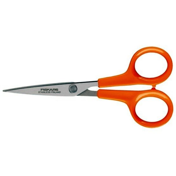 Fiskars Prcision saks - Micro tip - orange - hjre og venstre hnds saks - 13cm 