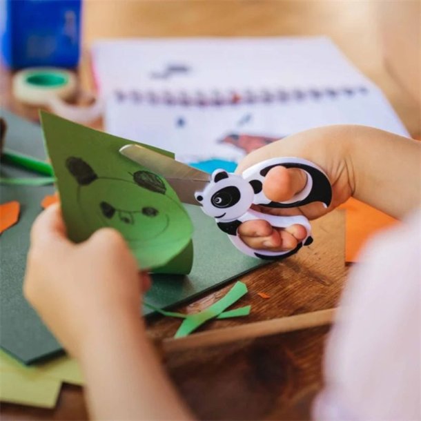 Fiskars brnesaks kids panda - fra 3 r - afrundet blad - 13 cm