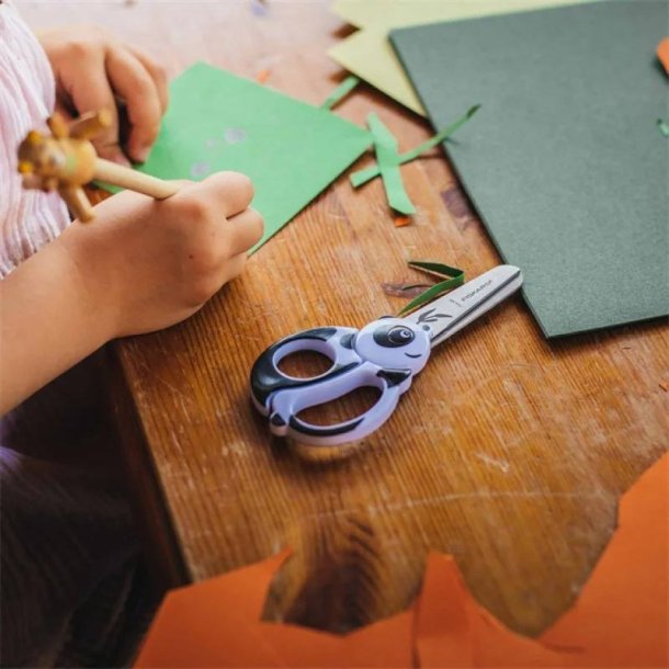 Fiskars brnesaks kids panda - fra 3 r - afrundet blad - 13 cm