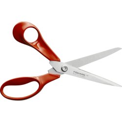 Fiskars universal saks - rd venstrehnds saks - 21cm 
