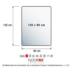 Floortex stoleunderlag 90x120 - 2,2mm Cleartex Advantagemat - PVC til tpper