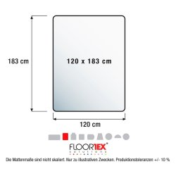 Floortex stoleunderlag 116x183 - 1,9mm Cleartex Ultimat - Polycarb til hrde gulve