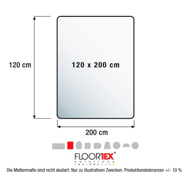 Floortex stoleunderlag 120x200 - 1,6mm Ecotex Evolutionmat - polycarbonat til hrde gulve
