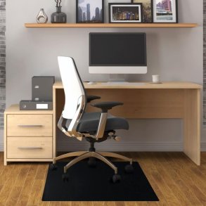 Floortex stoleunderlag 90x120 - 2,0mm Advantage - Sort PVC til h�rdt gulv