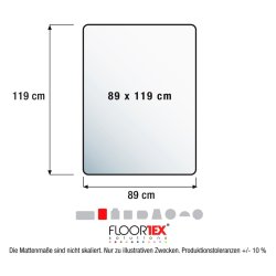Floortex stoleunderlag 89x119 - 1,9mm Unomat - polycarb til hrde gulve og tpper
