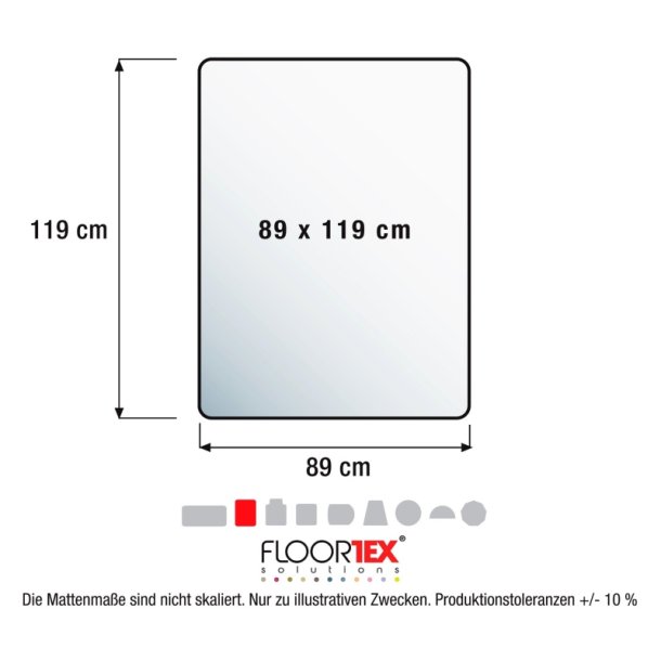 Floortex stoleunderlag 89x119 - 1,9mm Unomat - polycarb til hrde gulve og tpper