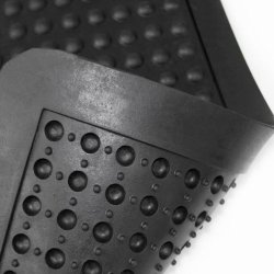 Floortex stmtte - AFS-TEX - gummi med bobler - 90x150 cm - 14 mm - sort