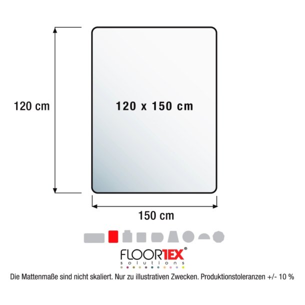 Floortex stoleunderlag 120x150 - 2,2mm Ecotex Evolutionmat - polymer til tpper