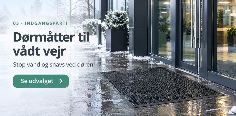D�rm�tter til v�dt vejr &ndash; Notrax Oct-O-Flex til indgangspartier om vinteren.