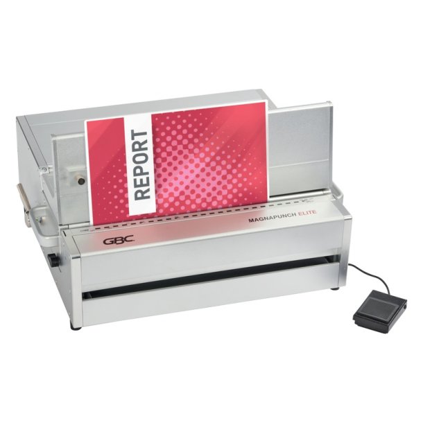 GBC - Magnapunch Elite Electric Multi Die set Punch with Foot Pedal 30 Sheet Punch Capacity - Multifunctional binding ma