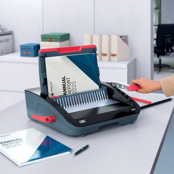 GBC - CombBind&reg; CB20 Manual Binding Machine - Comb binding machine - Manual - 240 sheets - 23 sheets - 29.7 cm - Black, 