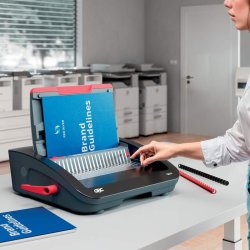 GBC - CombBind&reg; CB25E Electric Binding Machine - Comb binding machine - Electric - 390 sheets - 28 sheets - 29.7 cm - Bl