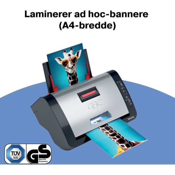 GBC auto lamineringsmaskine A4 Velocity med lamineringsrulle