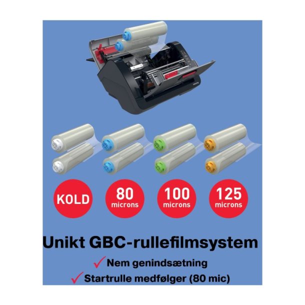 GBC auto lamineringsmaskine A4 Velocity med lamineringsrulle