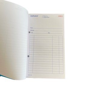 Duplikatbog - 2x50 ark - 21x13,8 cm - Bl