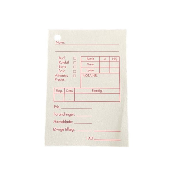 Forandringskort - 500 stk. - 11,5x7,8 cm - Hvid