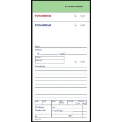 Forandringsbog - 2x50 ark - 21x13,8 cm - Grn