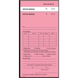 Returbog - 2x50 ark - 21x13,8 cm - Lyserd