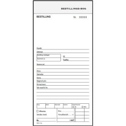 Bestillingsbog - 100 ark - 21x13,8 cm - Hvid