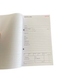 Bestillingsbog - 100 ark - 21x13,8 cm - Hvid