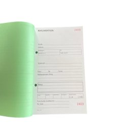 Reklamationsbog - 2x50 ark - 21x13,8 cm - Gul