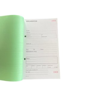 Reklamationsbog - 2x50 ark - 21x13,8 cm - Gul