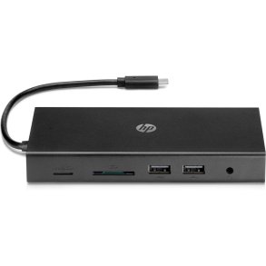 HP Travel USB-C Multi Port Hub - USB 3.2 Gen 1 (3.1 Gen 1) Type-C - sort