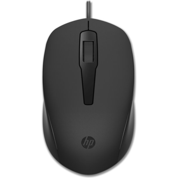 HP 150 kablet mus - Ambidextrous - optisk - USB Type-A - Sort