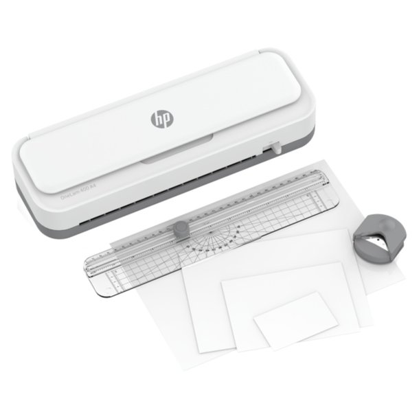 HP A4 Lamineringsmaskine - OneLam laminator 400 - hvid - Kold og varm A4 laminator