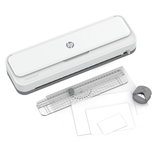 HP A3 Lamineringsmaskine - OneLam laminator 400 - hvid - Kold og varm A3 laminator