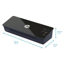HP A4 Lamineringsmaskine - Pro laminator 600 - sort - Kold og varm A4 laminator