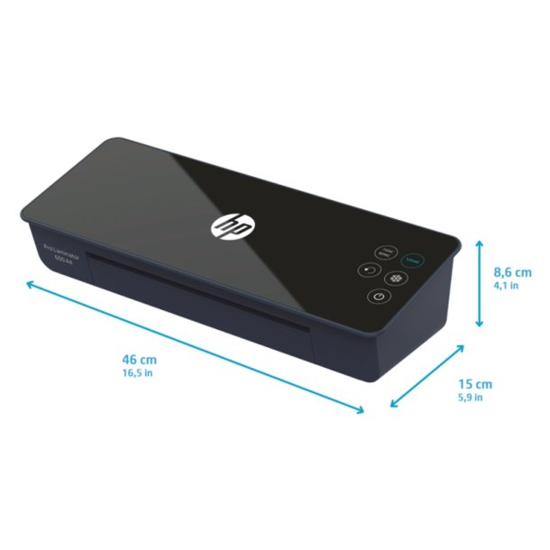 HP A4 Lamineringsmaskine - Pro laminator 600 - sort - Kold og varm A4 laminator