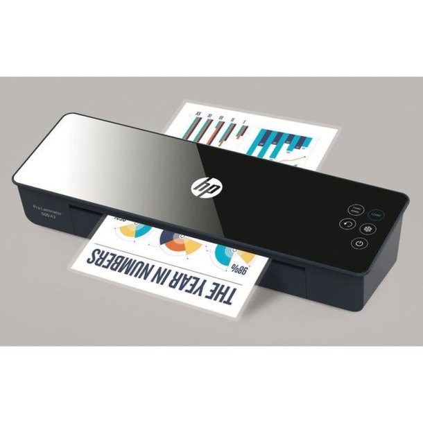 HP A3 Lamineringsmaskine - Pro laminator 600 - sort - Kold og varm A3 laminator