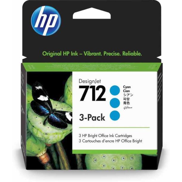 HP 712 - DesignJet - original - cyan - 3 stk. - 29ml