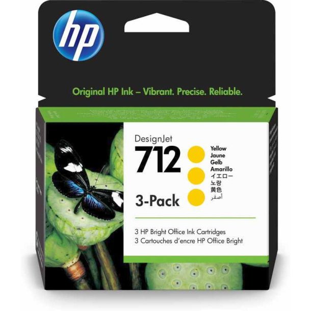 HP 712 - DesignJet - original - gul - 3 stk. - 29ml