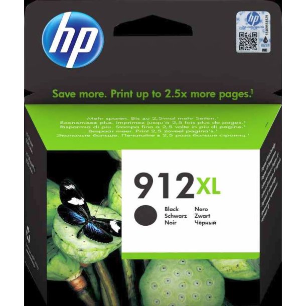 HP 912XL - original - med hj kapacitet - sort