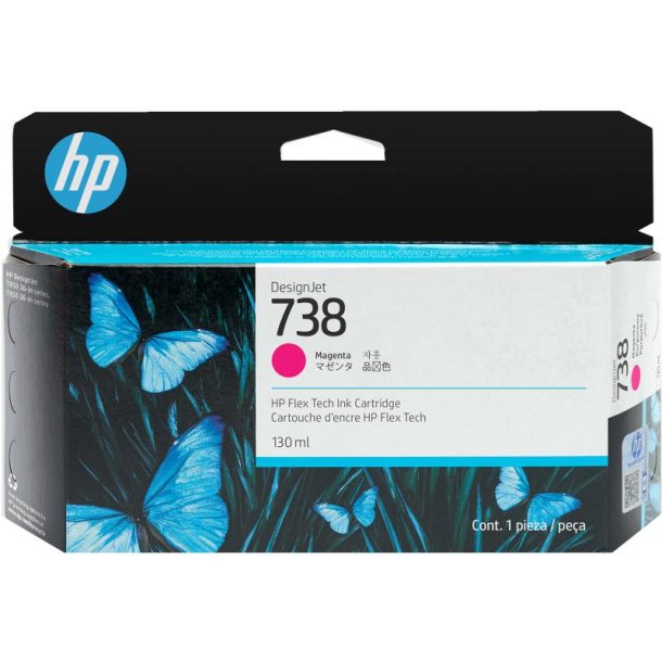 HP 738 - 130 ml - Magenta - original - DesignJet - blkpatron - til DesignJet T850, T950