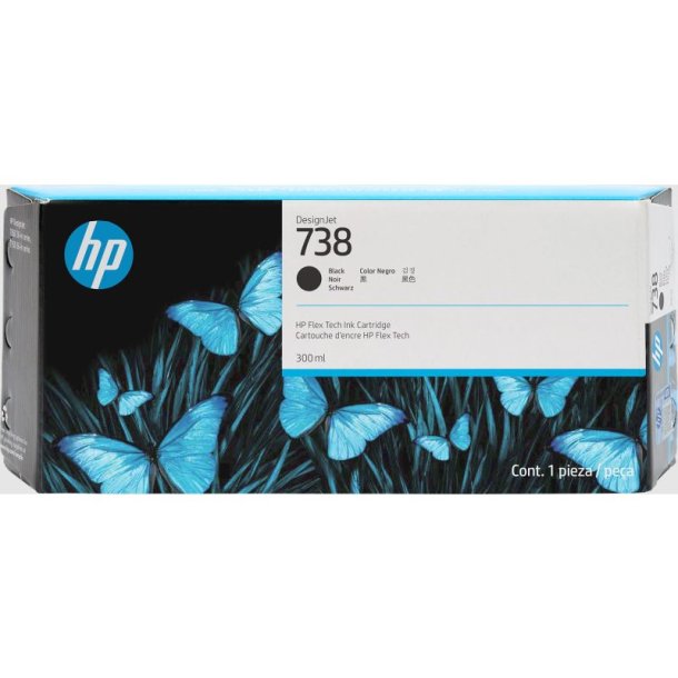 HP 738 - 300 ml - sort - original - DesignJet - blkpatron - til DesignJet T850, T950