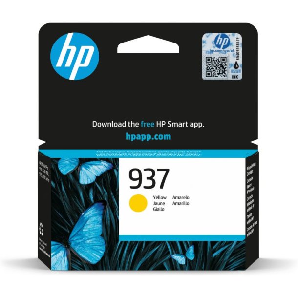 HP 937 Yellow - Original Blkpatron - til OfficeJet Pro 9110, 9120, 9130, 9720, 9730