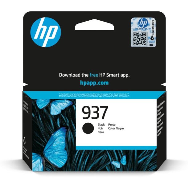 HP 937 sort - Original Blkpatron - til OfficeJet Pro 9110, 9120, 9130, 9720, 9730