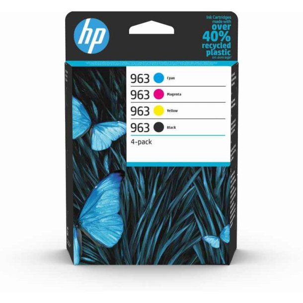 HP 963 - originale - bl�kpatroner - sort/cyan/magenta/gul - 4 stk.