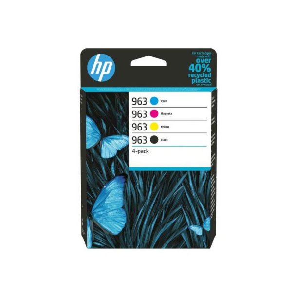 HP 963 - originale - bl�kpatroner - sort/cyan/magenta/gul - 4 stk.
