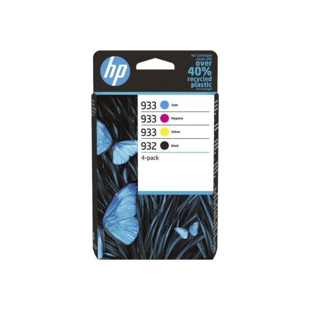 HP 932/933 Combo Pack - 4 pakker - sort, gul, cyan, magenta - original - blkpatron - til Officejet