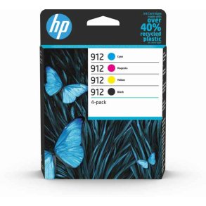 HP 912 - originale - blkpatroner - sort/cyan/magenta/gul - 4 stk.