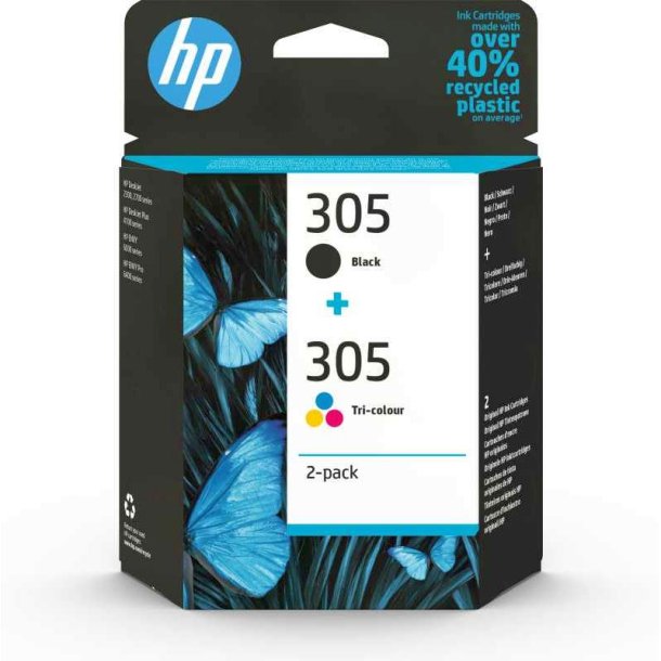 HP 305 - originale - blkpatroner - trefarvede/sort