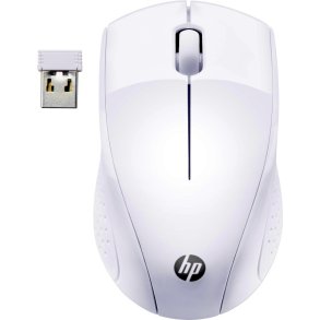HP tr�dl�s mus 220 Snow White - Optisk - RF tr�dl�st - Hvid