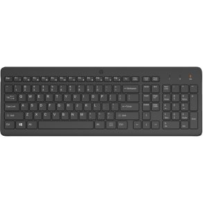 HP 225 tr�dl�st tastatur - Fuld st�rrelse (100 %) - Tr�dl�s - RF tr�dl�st - Sort